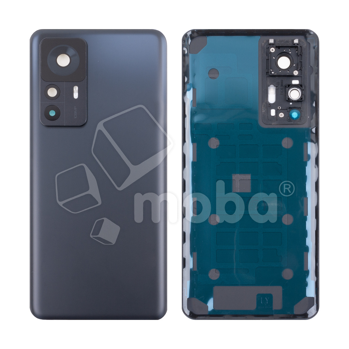 Задняя крышка для Xiaomi 12T (22071212AG) Черный (Матовая) - Премиум