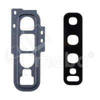 Стекло камеры для Samsung Galaxy S10/S10+ (G973F/G975F) в сборе с рамкой Черный