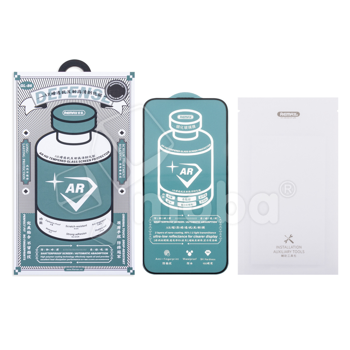 Защитное стекло "Антибликовое" Remax Medicine Glass GL-86 для iPhone 16 Pro Max Черный