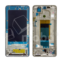 Рамка дисплея для Xiaomi Poco F4 (22021211RG) Серебро (возможен дефект ЛКП)