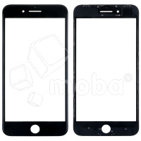 Стекло для переклейки iPhone 8 Plus с OCA пленкой + рамка Черный - OR (Mitsubishi)