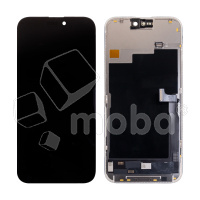 Дисплей для iPhone 15 Pro Max (A3106) в сборе с тачскрином Черный - (Hard OLED) Стандарт (площадка под IC)