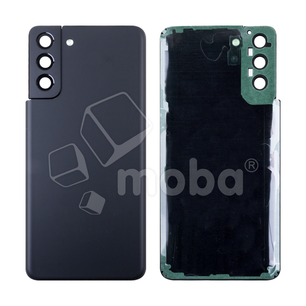 Задняя крышка для Samsung Galaxy S21+ (G996B) Черный - Премиум