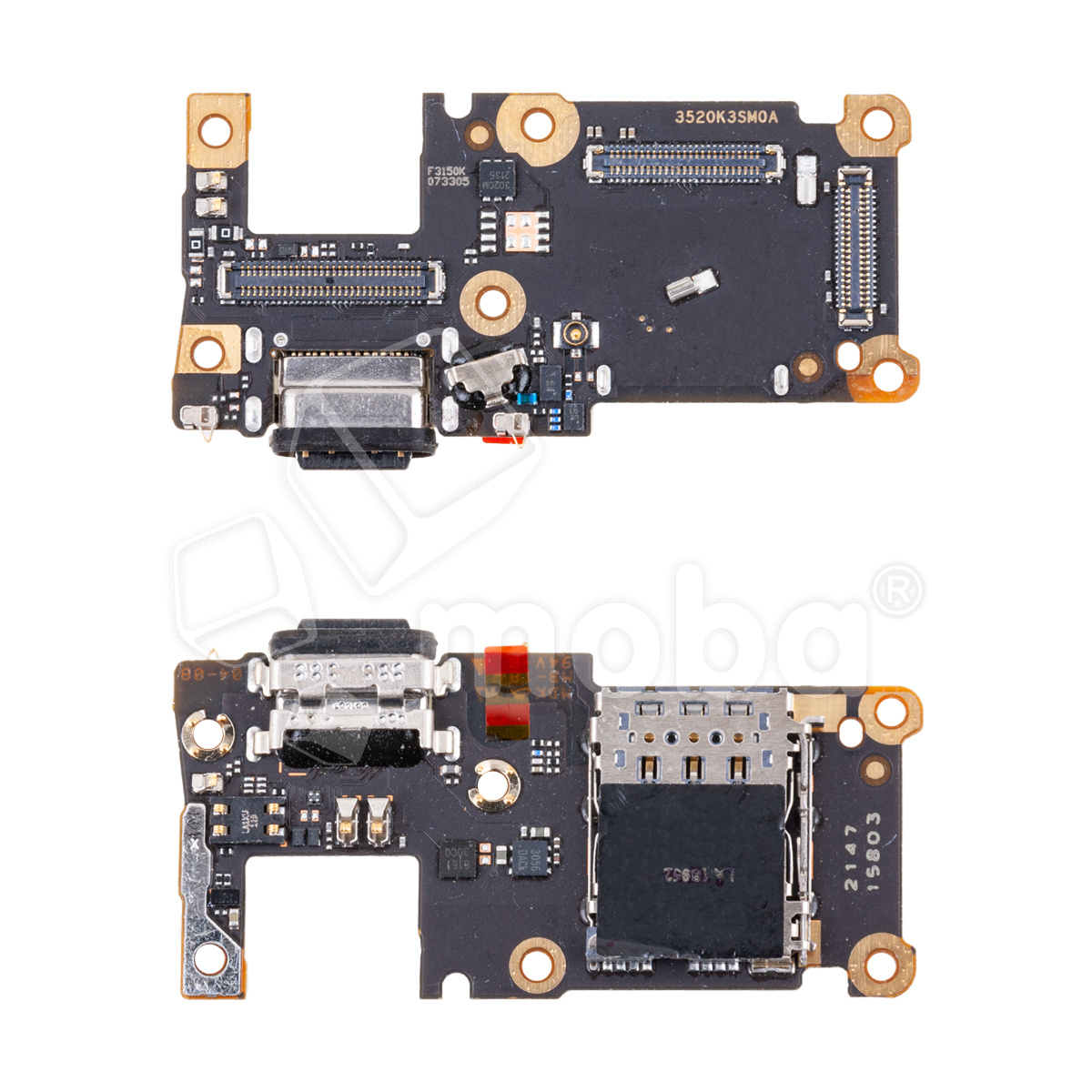 Шлейф для Xiaomi 11T/11T Pro (21081111RG/2107113SG) плата системный разъем/разъем SIM/микрофон - Премиум
