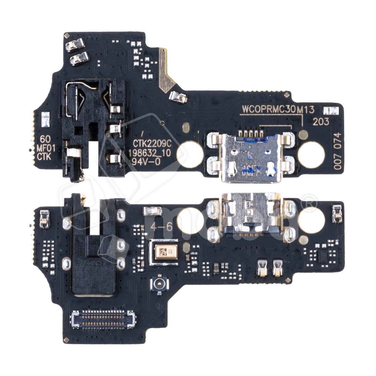 Шлейф для Realme C30/Narzo 50i Prime (RMX3581/RMX3506) плата на системный разъем/разъем гарнитуры/микрофон