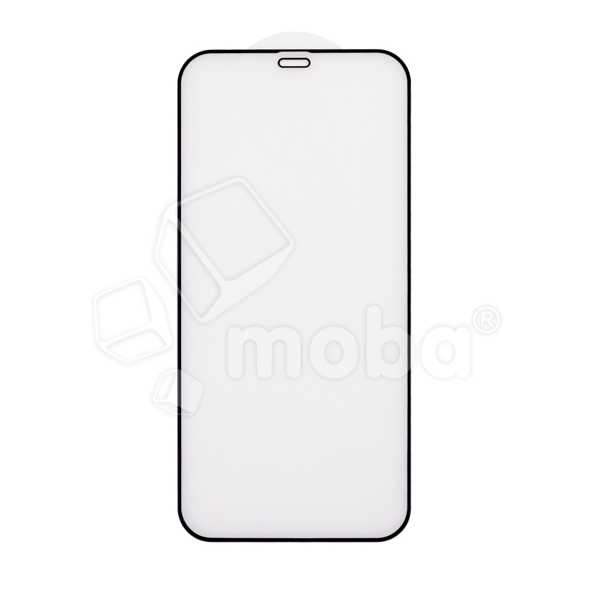 Защитное стекло "Матовое" для iPhone 12/12 Pro Черный (Закалённое, полное покрытие)