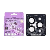 Защитное стекло линзы камеры Remax GL-89 для iPhone 15 Pro/15 Pro Max (комплект 3 шт.) Черный