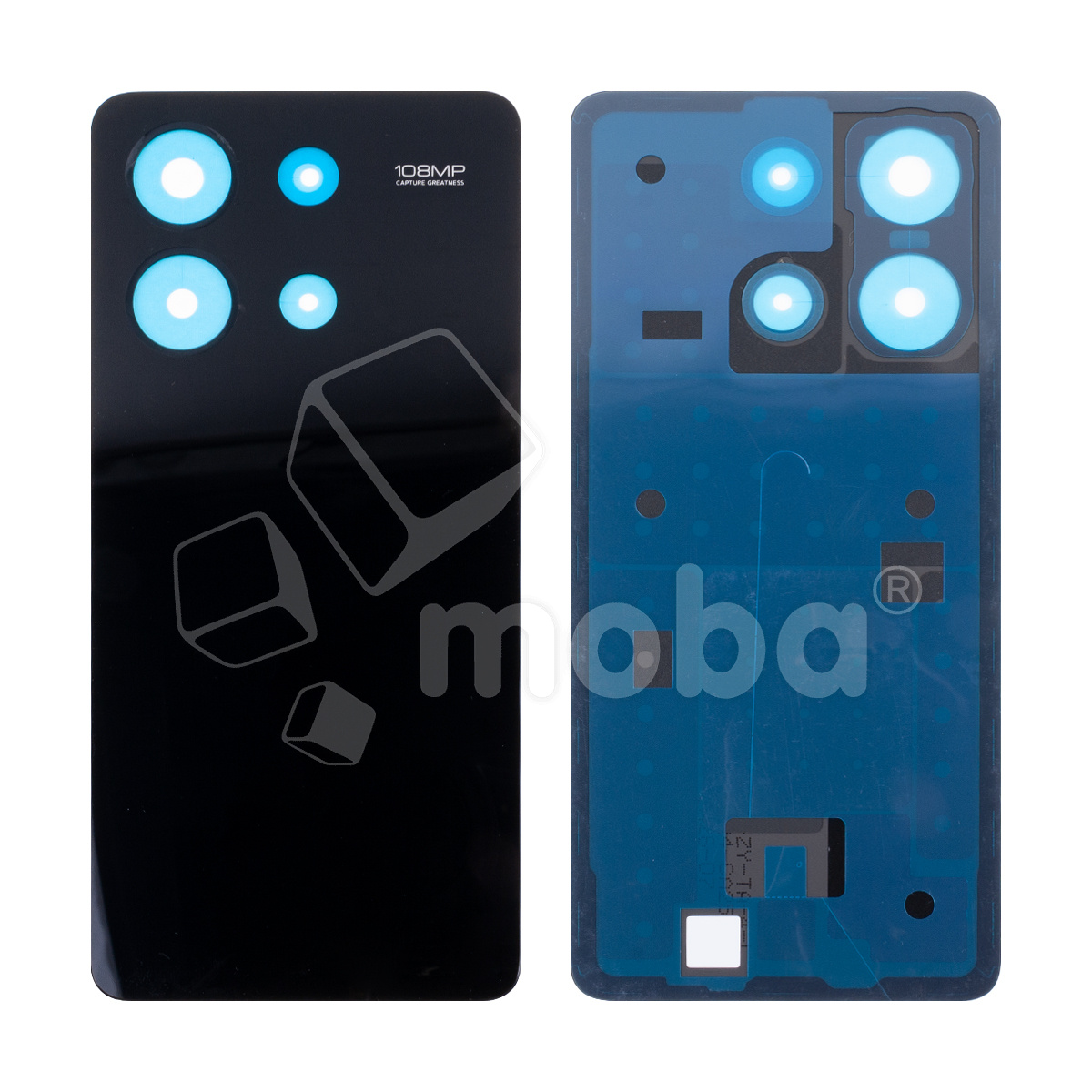 Задняя крышка для Xiaomi Redmi Note 13 4G (23129RAA4G/23124RA7EO/23129RA5FL) Черный