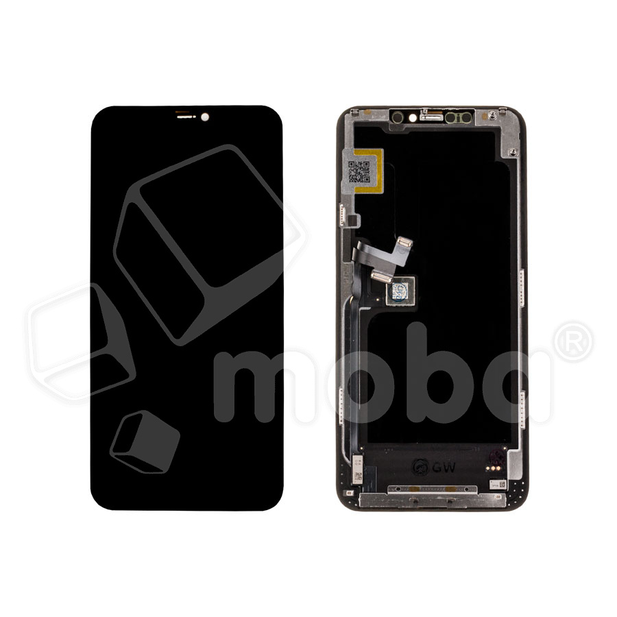 Дисплей для iPhone 11 Pro Max (A2218) в сборе с тачскрином Черный - (Soft OLED, Full HD) (площадка под IC)