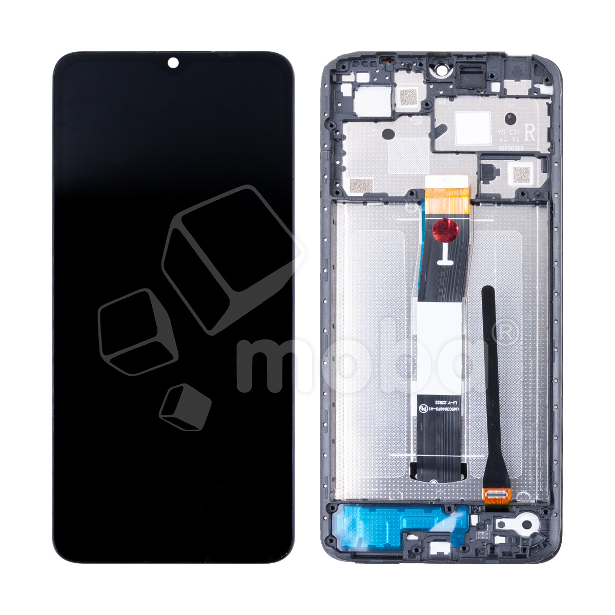 Дисплей для Xiaomi Redmi 12C (22120RN86G) модуль с рамкой Черный - OR (HD+, 300 Кд/м?, 60 Гц), 60 Гц)