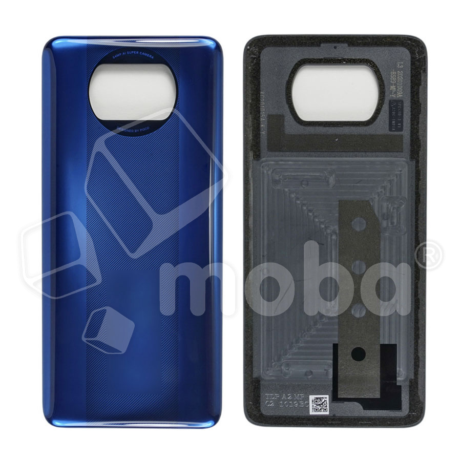 Задняя крышка для Xiaomi Poco X3 NFC/X3 Pro (M2007J20CG/M2102J20SG) Синий