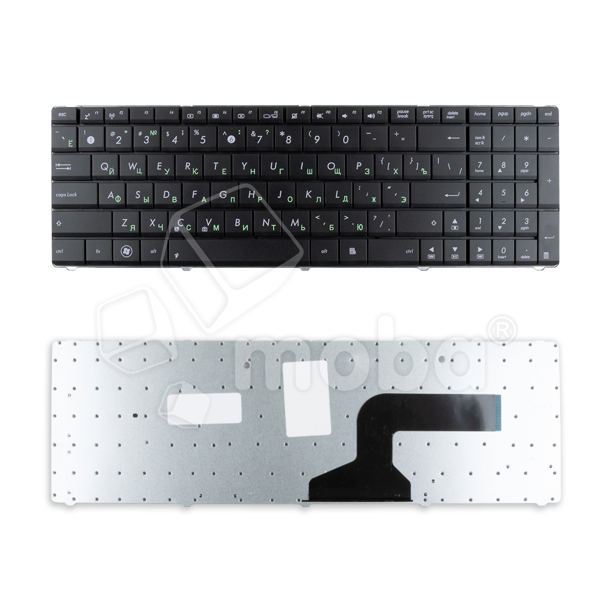 Клавиатура для ноутбука Asus A52/G60/K52/K53/K72 (кнопки сплошные) Черный