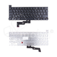 Клавиатура для ноутбука MacBook Pro M1 13"/M2 13" A2338 (2020-2022, Г-образный Enter RU) Черный