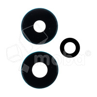 Стекло камеры для Xiaomi Redmi Note 13 4G (23129RAA4G/23124RA7EO/23129RA5FL) (комплект 3 шт.) Черный