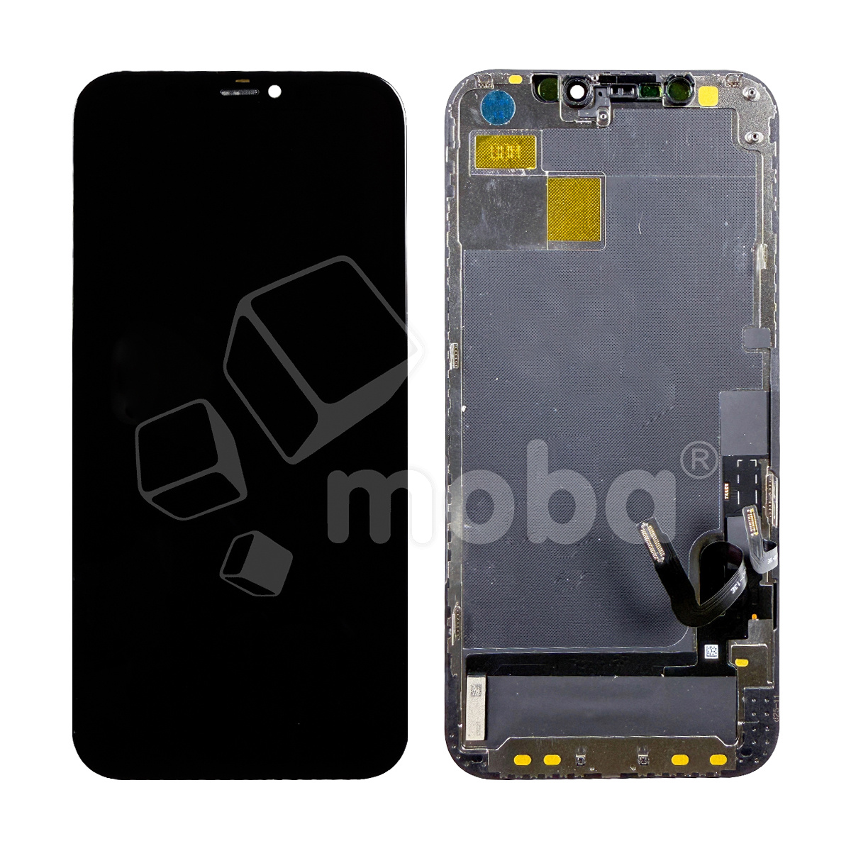 Дисплей для iPhone 12/12 Pro (A2403/A2407) в сборе с тачскрином Черный - DD (Hard OLED, HD+) (площадка под IC)