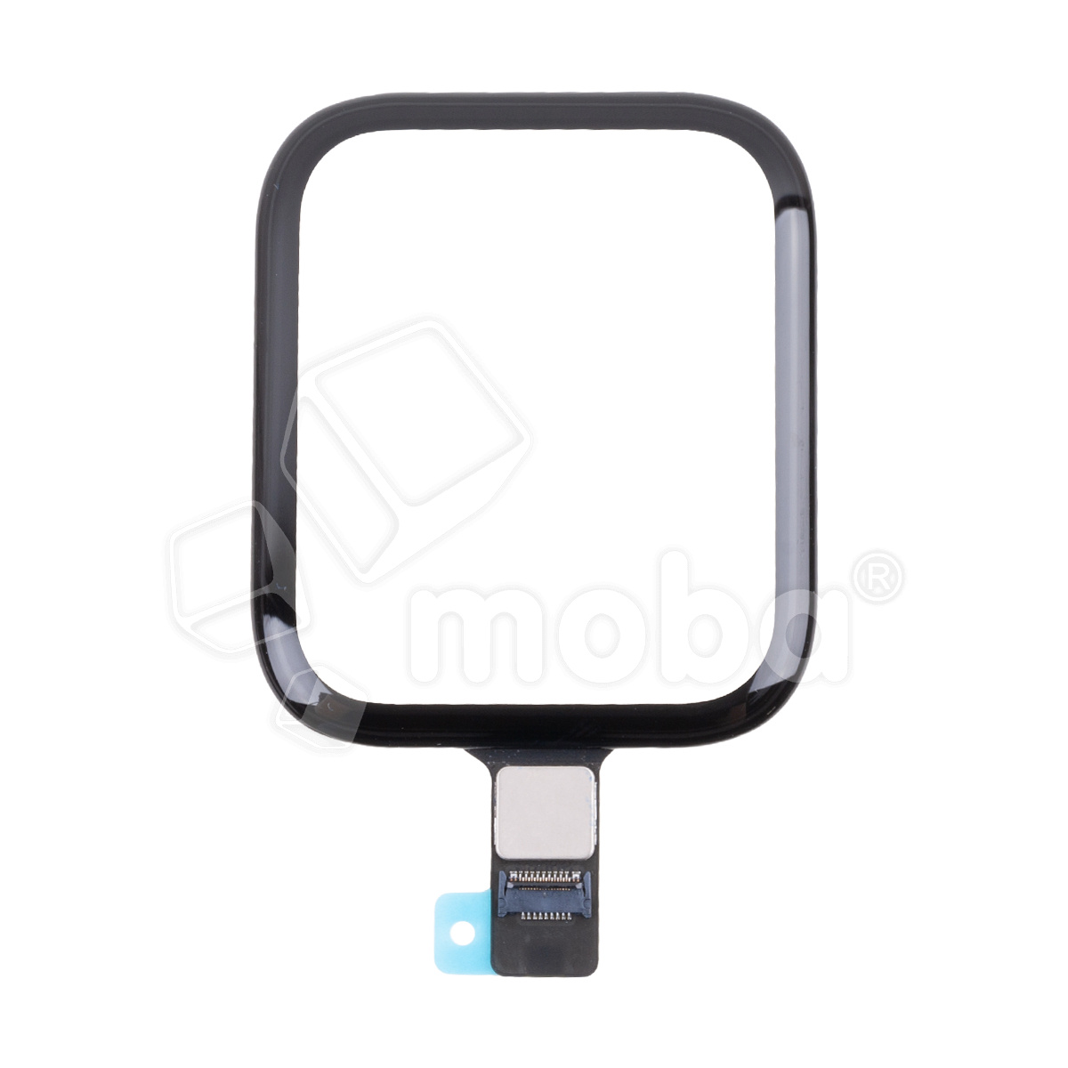 Стекло для переклейки Apple Watch 5/SE/SE 2022/SE 2023 (44 мм) в сборе с тачскрином и OCA пленкой Черный - OR (Feaglet)