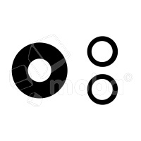 Стекло камеры для Xiaomi 12 Lite (2203129G) (комплект 3 шт.) Черный