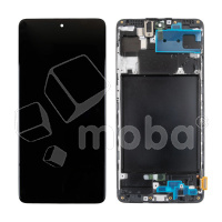 Дисплей для Samsung Galaxy A71 (A715F) модуль с рамкой Черный - Сервисный Оригинал