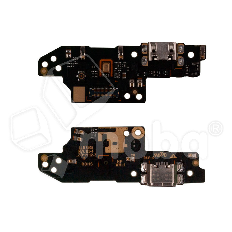 Шлейф для Xiaomi Redmi 9A/9C/10A (M2006C3LG/M2006C3MNG/220233L2G) плата на системный разъем/микрофон - Премиум
