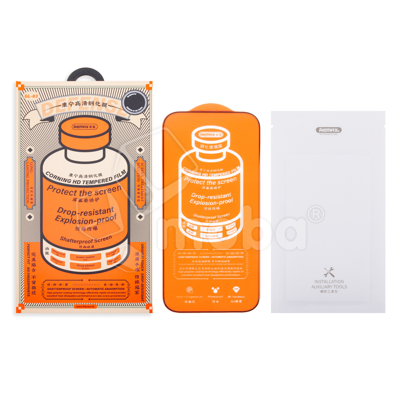 Защитное стекло Remax Medicine Glass GL-83 для iPhone 17 Pro/18 Pro (сверхпрочное) Черный