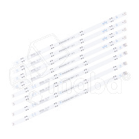 Светодиодная подсветка для телевизоров LG 49" 49UJ630V/49SJ810V/49UJ634V/49UJ651V (комплект 8 шт.)