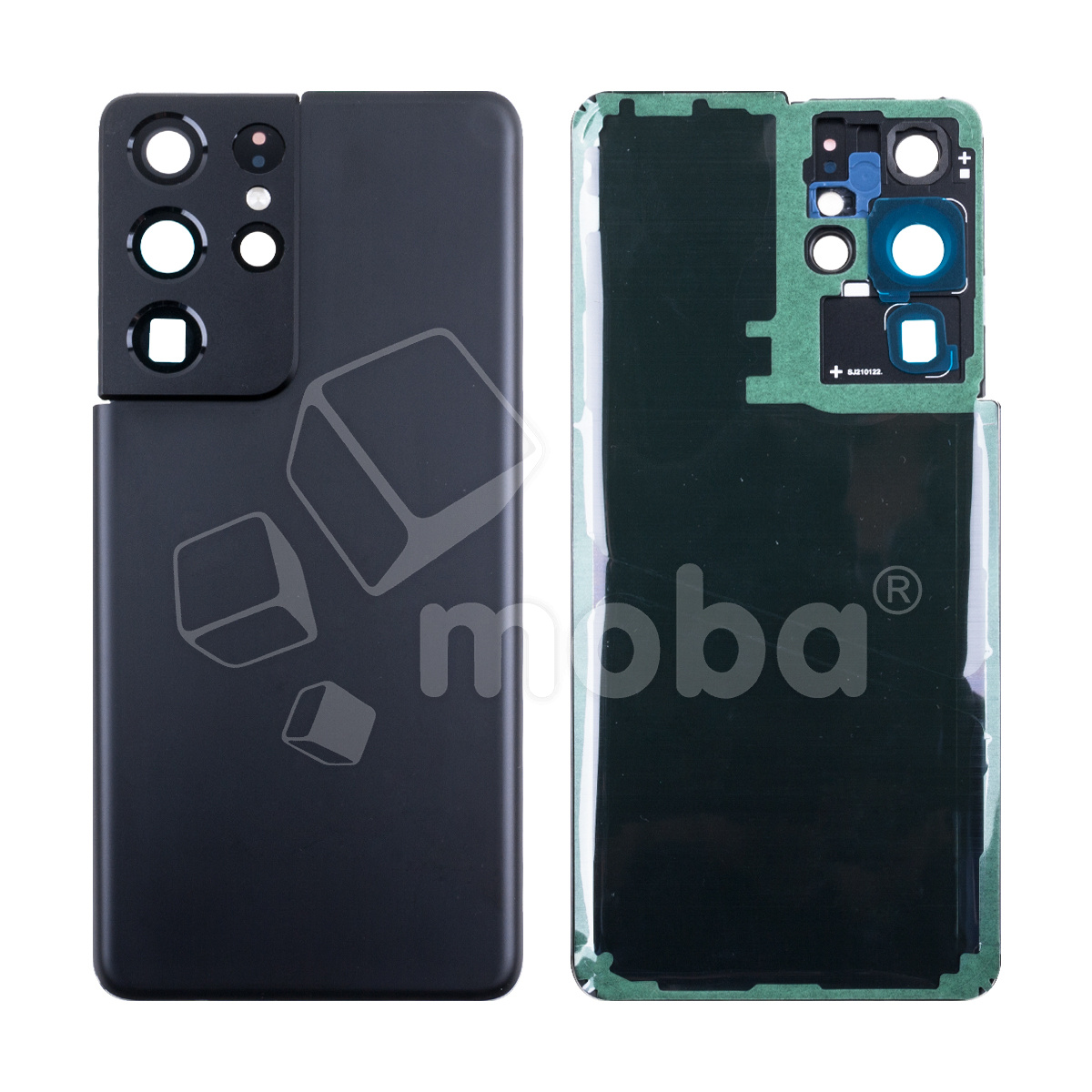Задняя крышка для Samsung Galaxy S21 Ultra (G998B) Черный - Премиум