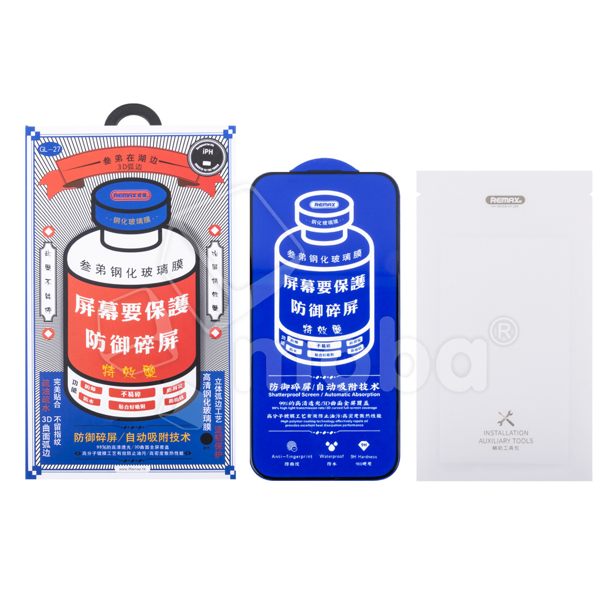 Защитное стекло Remax Medicine Glass GL-27 для iPhone 17 Pro Max/18 Pro Max Черный