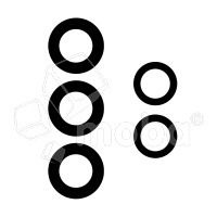 Стекло камеры для Samsung Galaxy A13 (A135F/A137F) (комплект 5 шт.) Черный