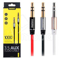 Кабель AUX "3,5 мм" Jack - "3,5 мм" Jack Remax L100 (1 м) Черный
