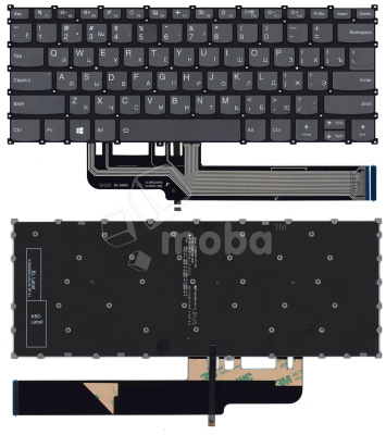 Клавиатура для ноутбука Lenovo XIAOXIN Air-14 2019 540S-14 черная с подсветкой