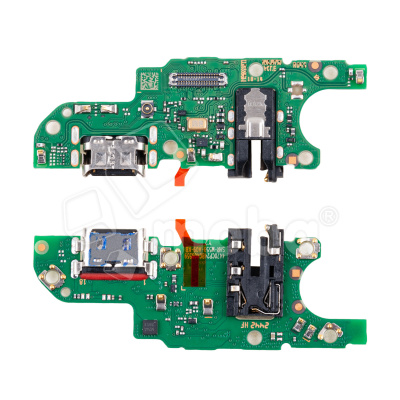 Шлейф для Huawei Honor X6b (JDY-LX1) плата на системный разъем/разъем гарнитуры/микрофон - Премиум