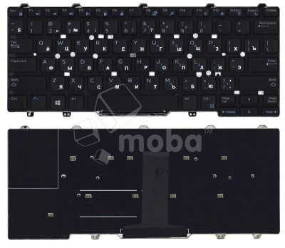 Клавиатура для ноутбука Dell Latitude E5470 E7470 черная без рамки и указателя