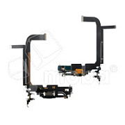 Шлейф для iPhone 13 Pro Max (A2645) на системный разъем/микрофон Черный - Премиум