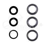 Стекло камеры для iPhone 16 Pro/16 Pro Max (комплект 3 шт.) Черный