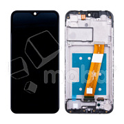 Дисплей для Samsung Galaxy A01/M01 (A015F/M015F) модуль с рамкой Черный (Широкий коннектор) - OR Ref. (SP)