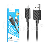 Кабель USB - MicroUSB Hoco X88 (2.4A) Черный