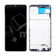 Дисплей для Samsung Galaxy A22 4G (A225F) модуль с рамкой Черный - (OLED)