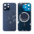 Задняя крышка для iPhone 15 Pro Max (A3106) в сборе со стеклом камеры Синий (стекло, монолит, MagSafe, логотип) - Премиум Задняя крышка для iPhone 15 Pro Max (A3106) в сборе со стеклом камеры Синий (стекло, монолит, MagSafe, логотип) - Премиум