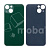 Задняя крышка для iPhone 13 (A2635) Зеленый (стекло, широкий вырез под камеру, логотип)