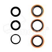 Стекло камеры для iPhone 17 Pro/17 Pro Max (комплект 3 шт.) Оранжевый