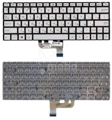 Клавиатура для ноутбука Asus UX333F (с подсветкой) Серебро