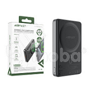 Внешний Аккумулятор (Power Bank) Acefast M12 10000 mAh (20W, PD, беспроводная зарядка 15W, MagSafe, Type-C, LED индикатор) Черный