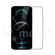 Защитное стекло "Премиум" для iPhone 13/13 Pro/14/16e Черный (Закалённое+, полное покрытие)