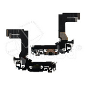 Шлейф для iPhone 13 mini (A2630) на системный разъем/микрофон Черный - Премиум