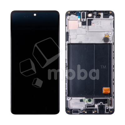 Дисплей для Samsung Galaxy A51 (A515F) модуль с рамкой Черный - OR Ref. (SP)