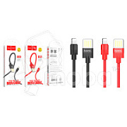 Кабель USB - Lightning (для iPhone) Hoco U55 (2.4A, оплетка нейлон, 1.2 м) Черный