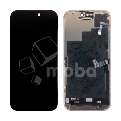 Дисплей для iPhone 15 Pro (A3102) в сборе с тачскрином Черный - OR (SP) (с верификацией “Новая запчасть”)