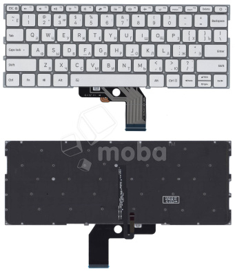 Клавиатура для ноутбука Xiaomi Mi Air 13.3 серебристая с подсветкой