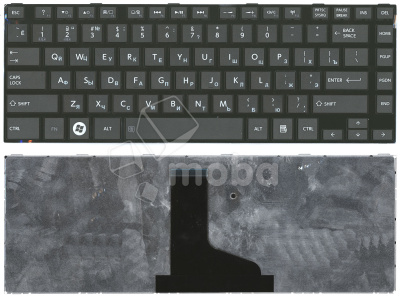 Клавиатура для ноутбука Toshiba L800 L830 черная с черной рамкой